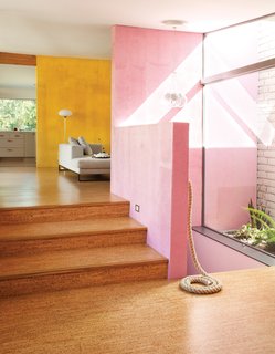 A good dose of inspiration from Luis Barragán turned a dark and beleaguered midcentury house into a family home for the ages. The paint colors chosen by the residents and architect Linda Taalman are American Cheese and Blushing Bride, both by Benjamin Moore, creating a tapestry of color and texture.