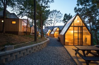 Taking inspiration from the fairy tale of Snow White and the seven dwarves, South Korean campground Haru consists of a "castle