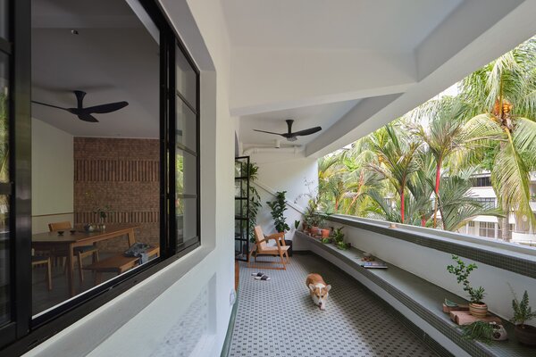 The balcony is an important part of tropical living, allowing one to enjoy breeze and light but also shade. 