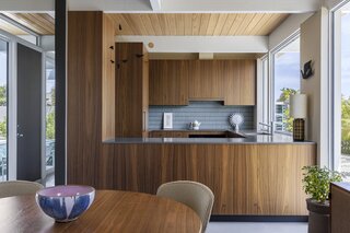 "The kitchen is pretty small, so we were inspired by Japanese design where everything is highly organized,